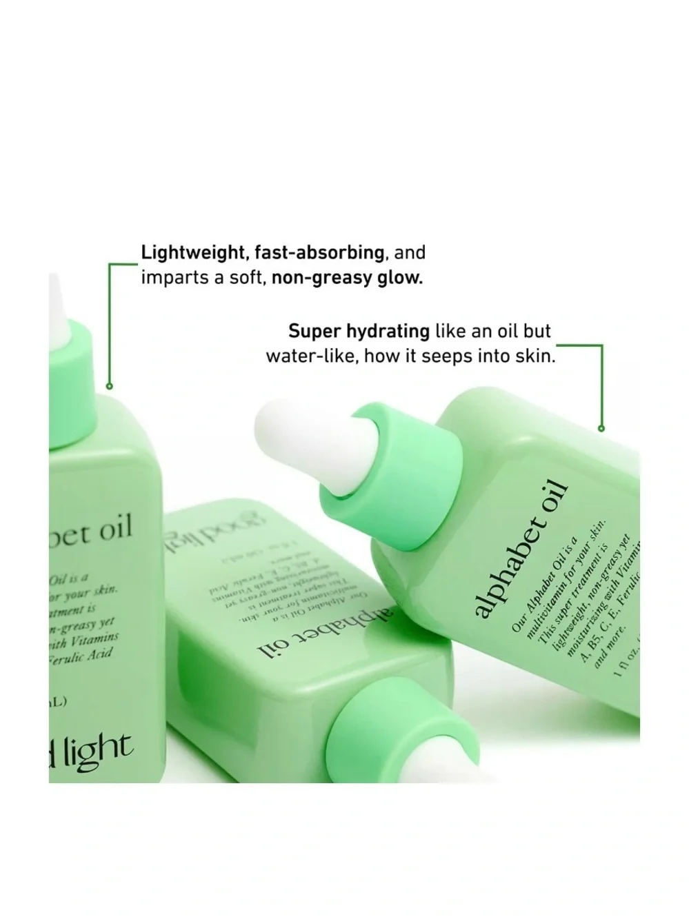 Alphabet Oil - Hydrating Face Oil Serum (Green)
